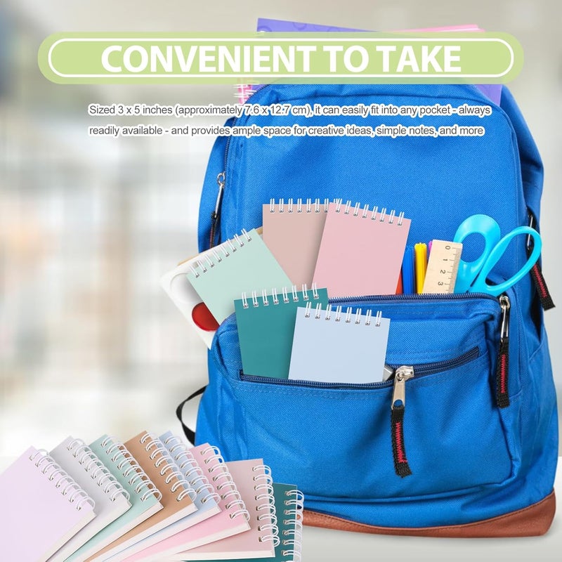 Ddaowanx Small Notebooks,3x5 Pocket Spiral Notepads With Lined Pages - The Perfect Little Mini Notebook to Stay Organized and Boost Productivity at Work or School (48, Cute Colors) - Image 5